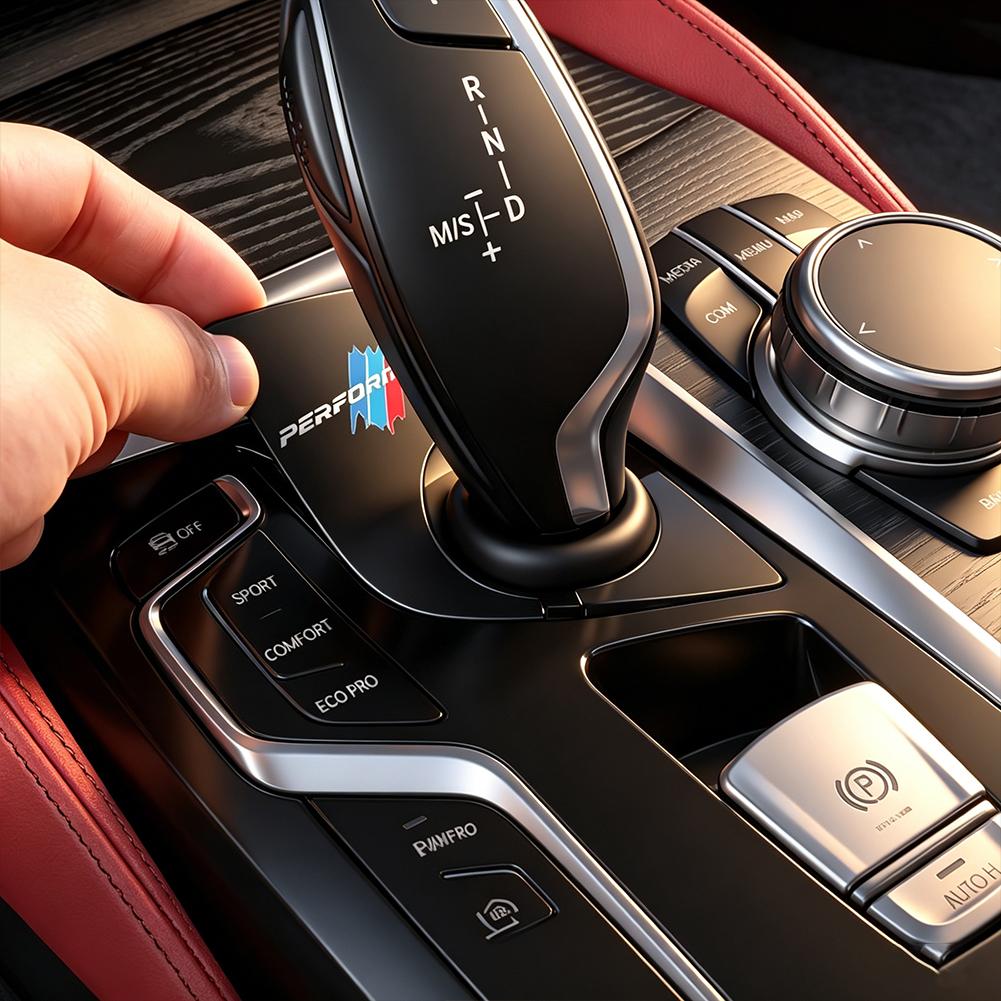 YGIE8 Car Interior Accessories Gear Shift Panel Dustproof Cap Cover Auto Decoration Stickers For BMW 5 6 Series G30 G32 6 GT G80 G06 M