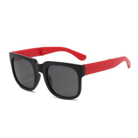 UV400 Foldable Polarized Lens Kids Sunglasses Lovely Square Frame Boys Girls Sunglasses Fashion Accessories