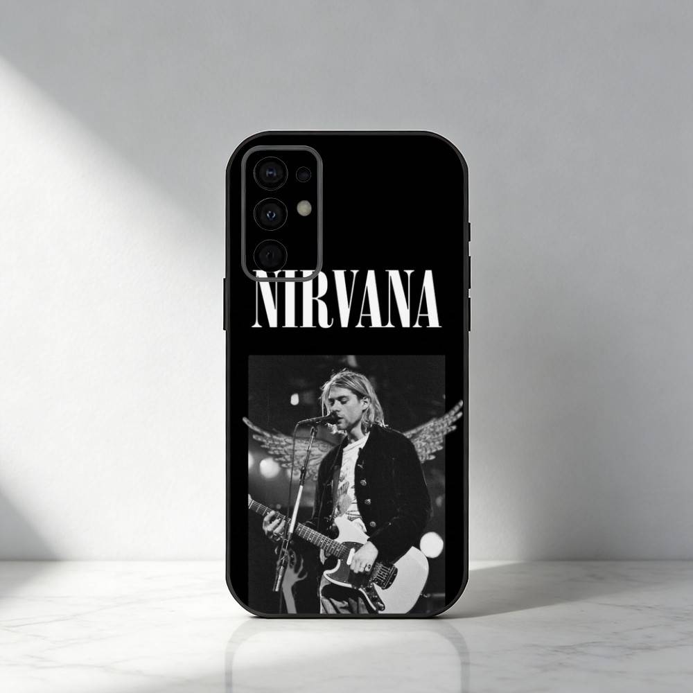 K-Kurt N-Nirvana C-Cobain Phone Case For Samsung S25,S24,S21,S22,S23,S30,Ultra,S20,Plus,Fe,Note,5G Black Cover
