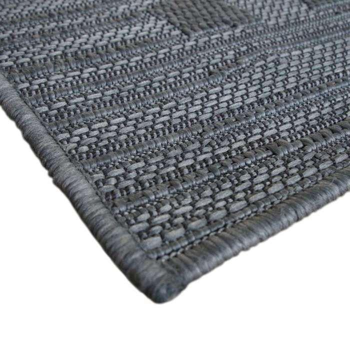 Tapis salon aspect jute gris 190x290