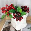 Künstliche Blume Hohe Simulation Textur Keine Wartung Lila Blaue Beeren Zweig Natürliches Aussehen Falsche Beeren