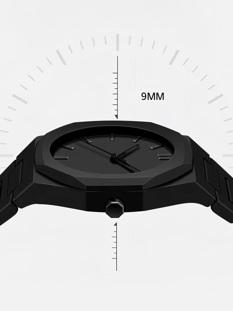 Ceas de mână bărbătesc versatil, ultra-subțire, cu cuarț siliconic, cu dată, cifre arabe și design rezistent la apă