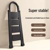 Folding Indoor Multifunctional Telescopic Ladder: High-Carbon Steel, Portable, Thickened Herringbone Design