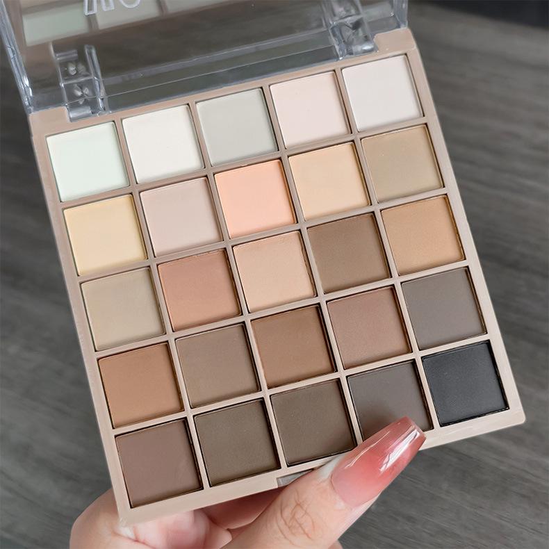 25-Color Matte Eyeshadow Palette: Natural Earth Tones for Daily Commute - Perfect for Students & Beginners