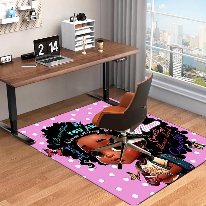 1PC Custom Name Beautiful Theme Floor Mat Ideal for Living Room, Game Rooms, Office, Bedroom,Floor Mat Playful Design