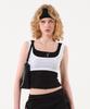 Podeowedeo Crop Ribbed Tank Top (White)