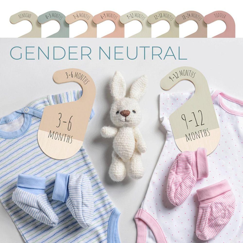8Pcs Gift Wooden Baby Clothes Dividers for Closet Baby Wardrobe Durable Clothes Dividers DIY Closet Dividers