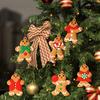 6PCS Gingerbread Man Ornaments Traditional Gingerbread Man Doll Hanging Christmas Tree Ornament Holiday Decorations