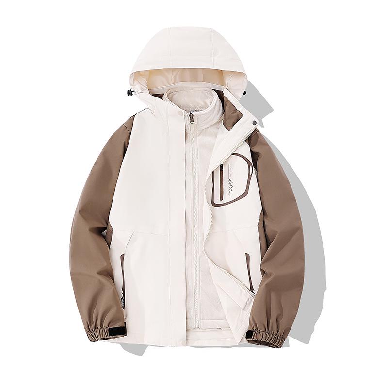 

Женская куртка 3-в-1 на осень-зиму, ветрозащитная и водоотталкивающая, утепленная, теплая, двухкомпонентная, для улицы, для мужчин XL