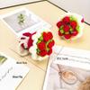 Kreativer DIY Häkelrose Blume Schlüsselanhänger Plüschtier Zubehör