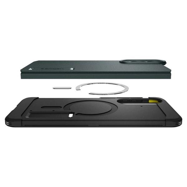 Custodia case per Samsung Galaxy S25 Edge Tough Armor MagSafe - verde-nera