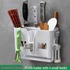 Wall-Mounted Multi-Functional Chopstick Holder with Suction Cup