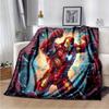 1pc Iron Man Printing Blanket - Soft, All-Season Throw for Living Room, Bedroom,Personalized Gift with Adorable Cartoon Design