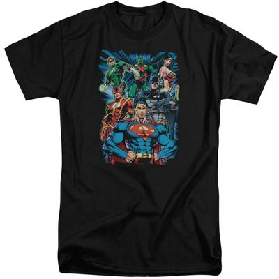Justice League Giustizia è Servita Maglietta Lunga da Uomo Nera