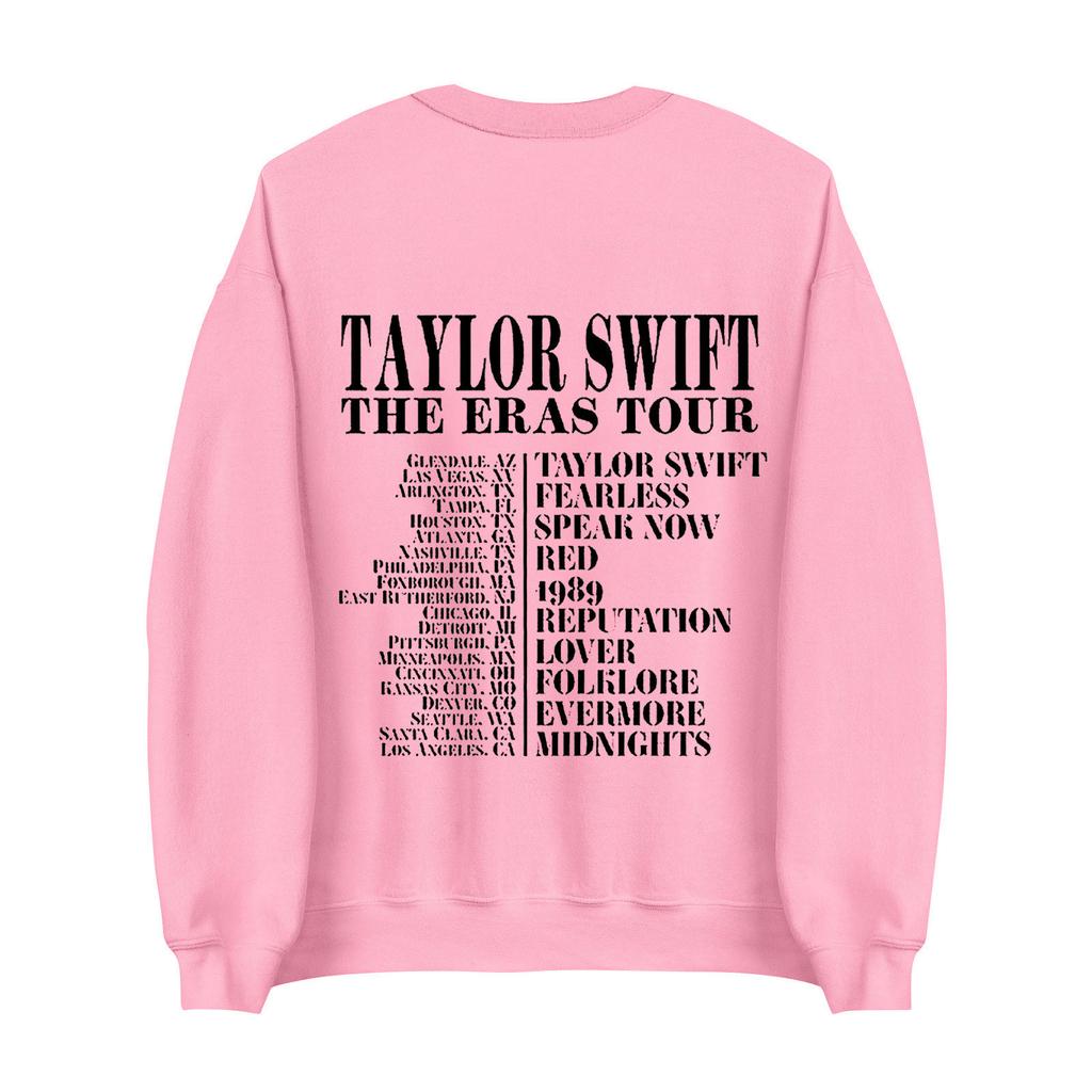 Women's Casual Fashion Long Sleeve Concert Outfit 2023 Trendy O-Neck Oversized Crewneck Pullover Top Blouse