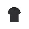 Knitted Casual Sports Quick-Dry Sun Protection Short Sleeve Polo Shirt Women Tops Midnight-Black L225W050-03B6