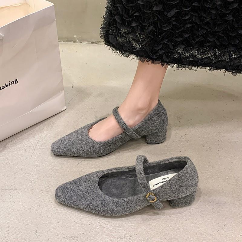 Fashion Women's Sandals Spring Shoes New Popular Luxury Square Toe Ballet Dance Shoes Women's Fashionable Luxury Shoes Zapatos Mujer