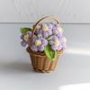 Creative Knitted Sunflowers Pot Artificial Flowers Finished Hand Woven Plant For Office Desktop Decoration Mini Wedding Ornament