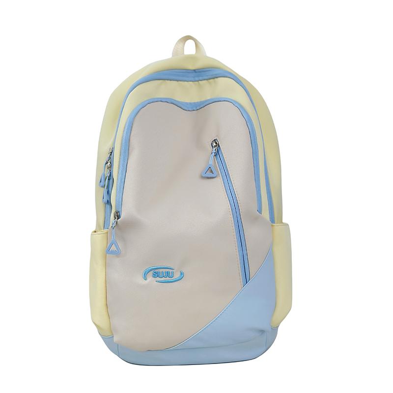 

Рюкзак для ученика младшей школы, контрастный рюкзак, рюкзак в стиле колледжа для девочки жёлтый