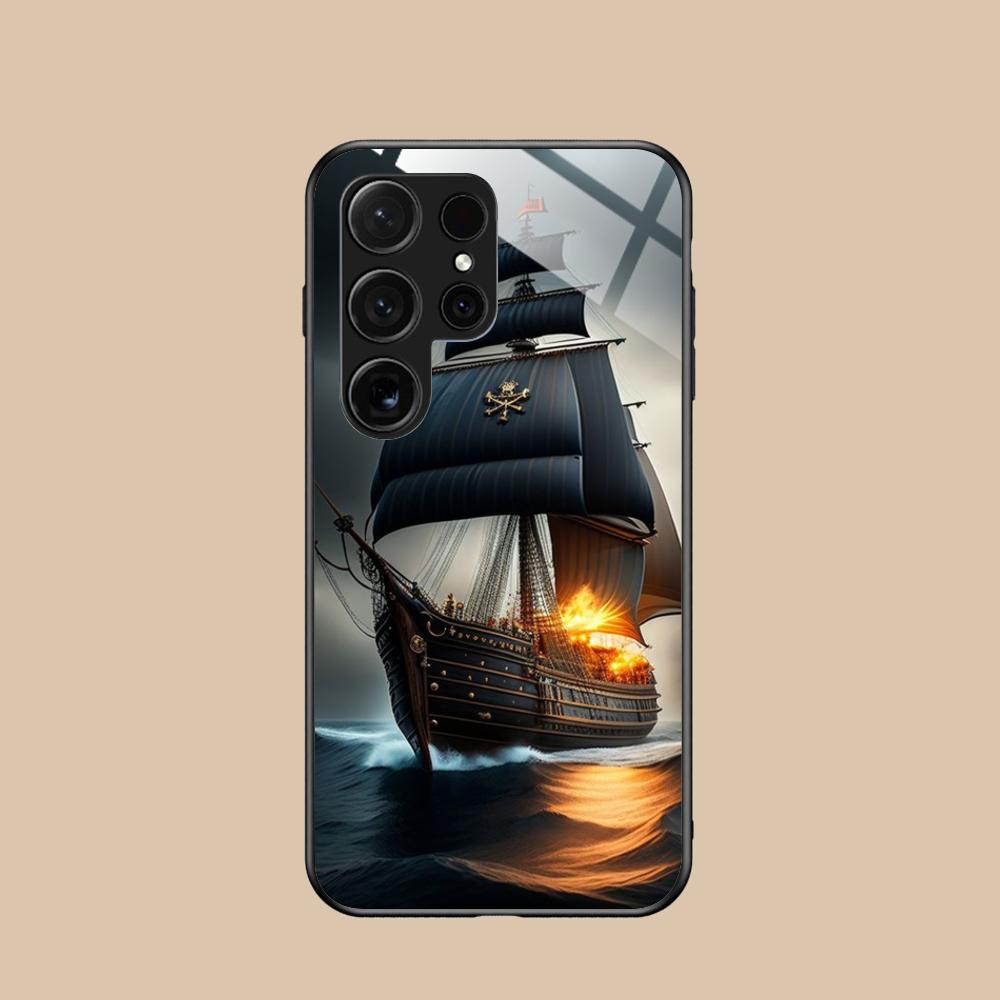 Pirate Corsair Mobile Phone Case for Samsung Galaxy S26 S25 S24 S23 S22 S21 S20 Note20 Plus FE Ultra Glass Colorful Cover Cover