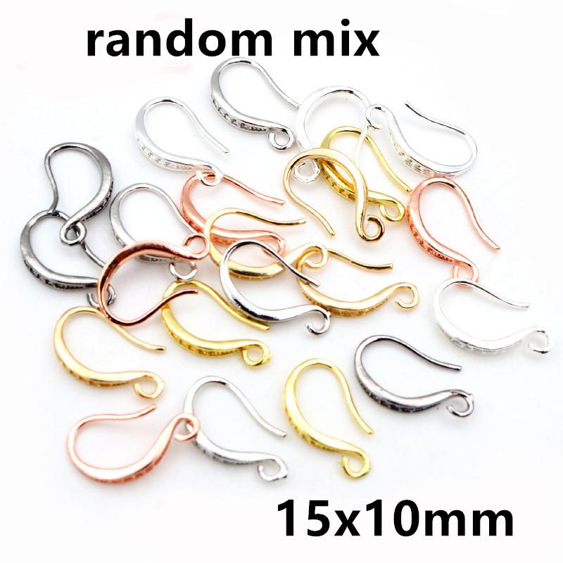 20pcs Craft Brass Small Earring Hooks Wire 4 Styles French Lever Earrings Hooks DIY Jewelry Making Accessories Findings