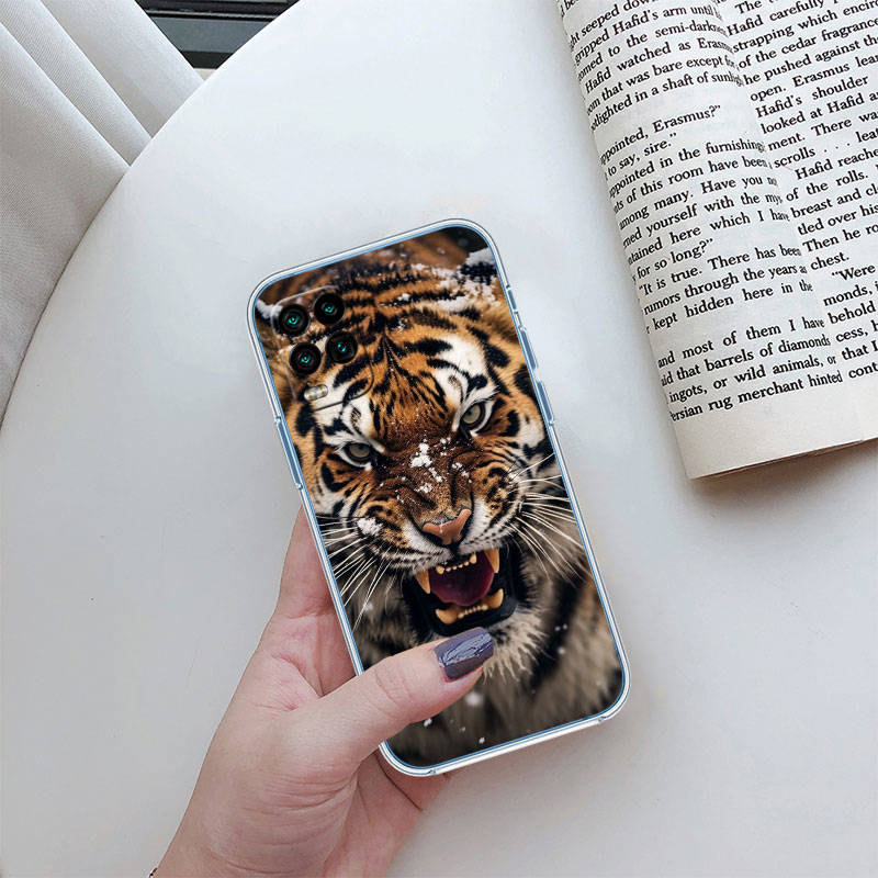 

JO36 Leopard Wolf Tiger lion Phone Case for Motorola E22S E7 G6 G7 G8 G9 Plus Power Play G10 G20 G04 E30 E40 E22 E20 E13 G22 G23 G Stylus Play Moto G6 Play коричнево-жовтий