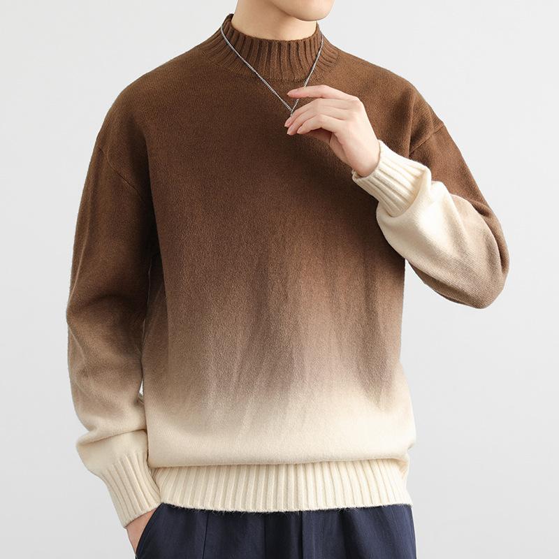 Men's New Autumn and Winter Semi-turtleneck Knitted Sweater Sweater