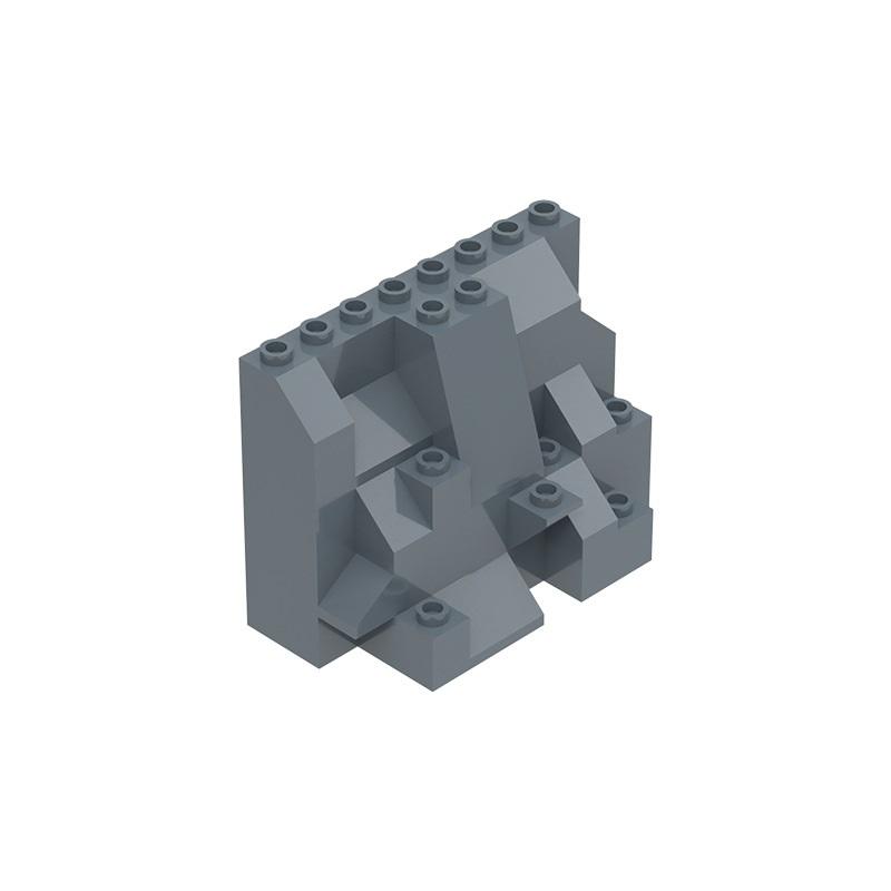 

My Own Creation 1 Unit 6082W 8 Holes Mountain Creating Bricks Special Wall 6083 Rock Panel Part Bricks Compatible with Particle Toy Kids Gifts