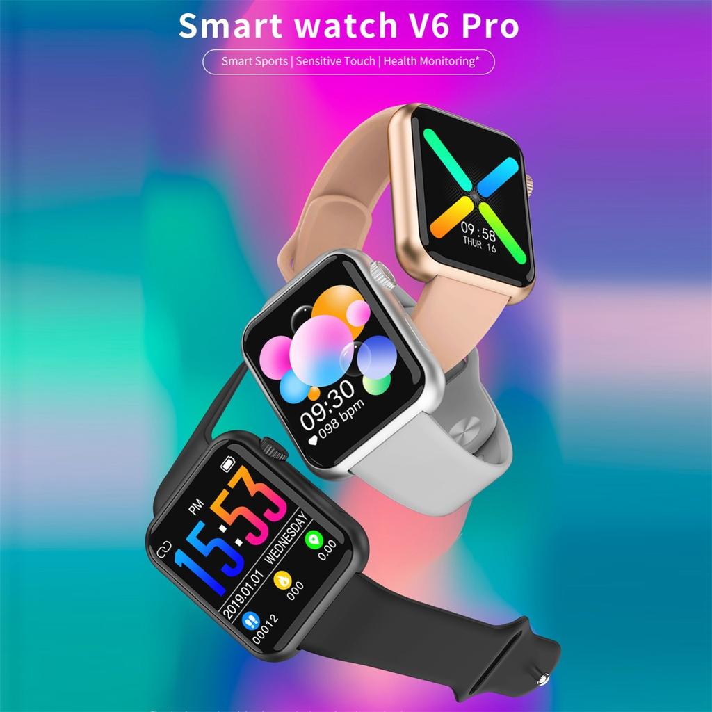 Buy V6 Pro Smart Watch 1.44in Pedometer Heart Rate Sleep Fitness Sport  Smartwatch at affordable prices — free shipping, real reviews with photos —  Joom