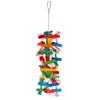 Bird Parrot Swing Hanging Toy Colorful Solid Wood Parrot Playstand Bird Playground Budgie Perches Stand Ladder Bird Accessories