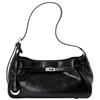 Large Capacity Tote Bag Cowhide Niche Design Leather Underarm Bag Women's Black Commuter Shoulder Messenger Bag