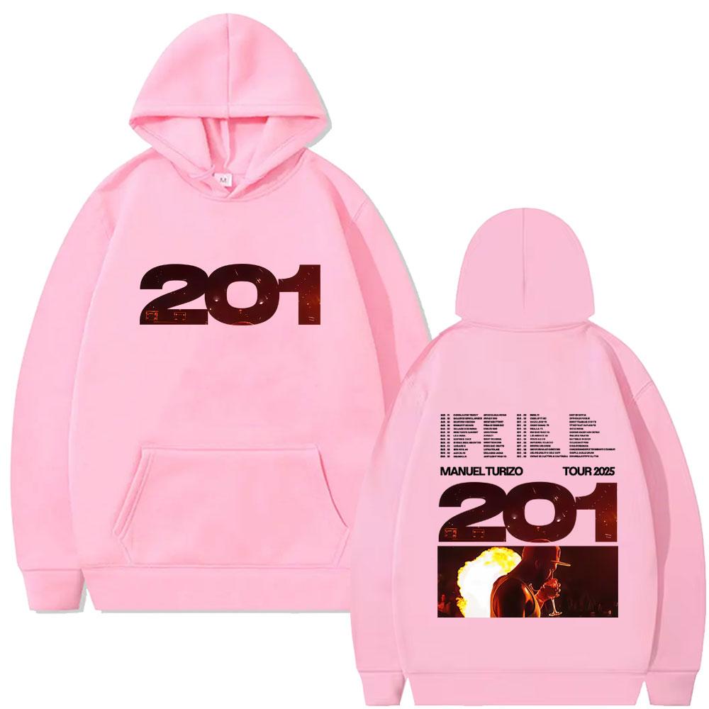 Manuel Turizo Album 201 Tour Hoodie Men Hip Hop Fashion Oversized Pullover Hoodies Men's Casual Cotton Vintage Sweatshirt