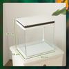 26L Goldfish Aquarium with LED Lights, Filtration System and Water Pump, 38x26x38 cm, White