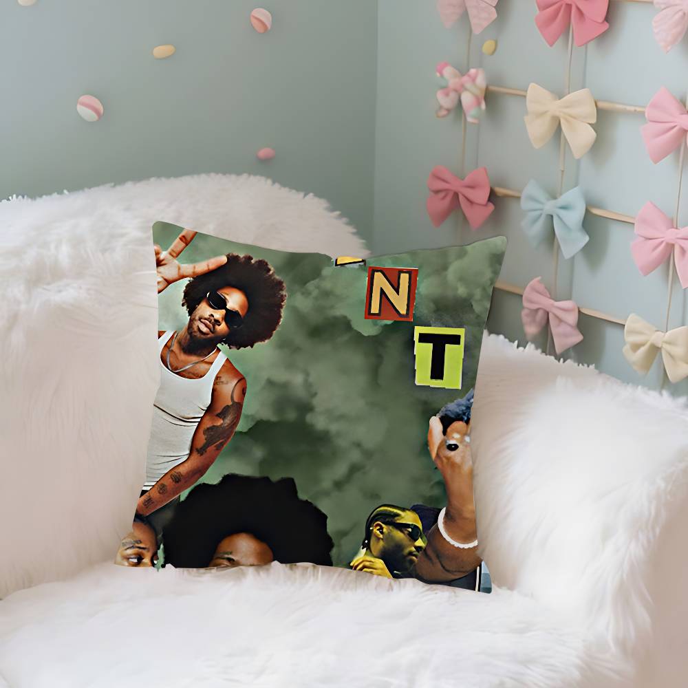 Brent Faiyaz Singer Case Plush Fabric Soft Pillowcase Double Sided Print Cushion Cover Household Gifts