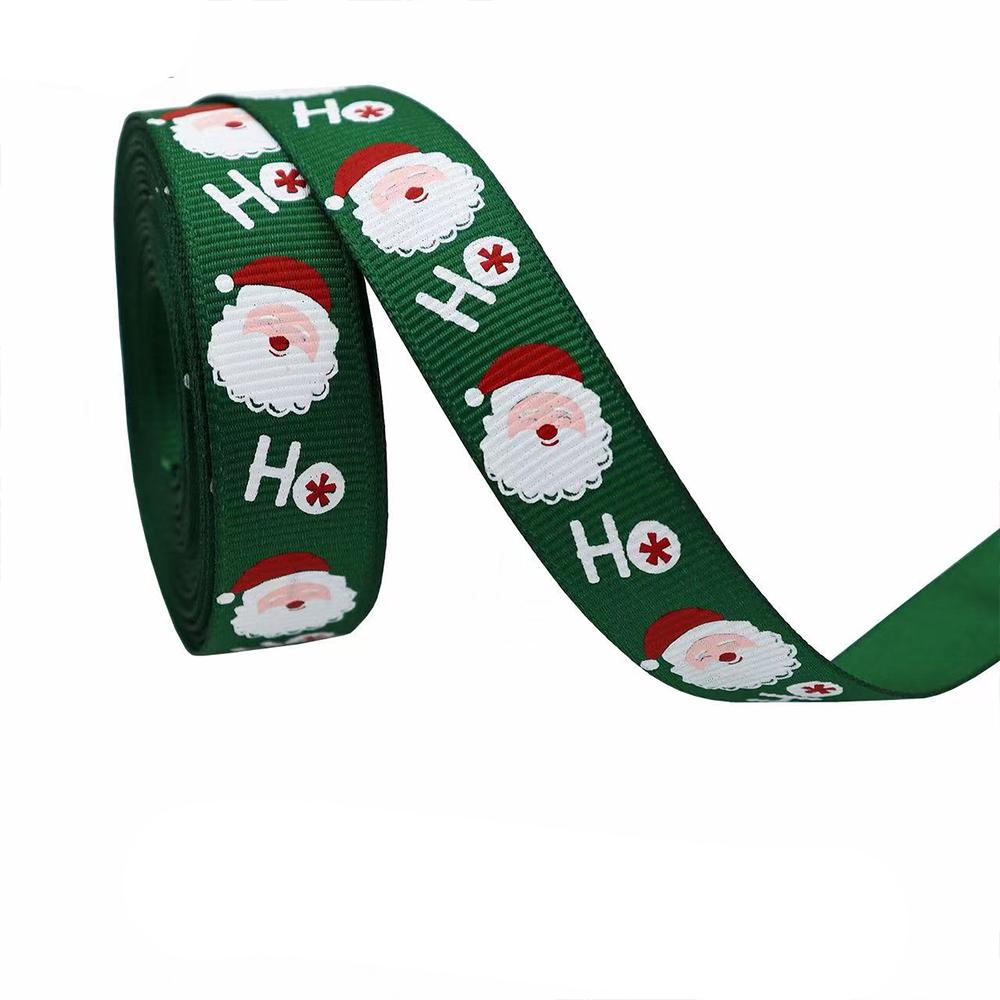 

Runtowo 5 Yards 16MM Christmas Ribbon , Santa Claus Snowman Ribbons Merry Christmas Decor for Home Xmas Tree Pendant