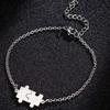 Versatile Stainless Steel Couple Puzzle Pendant Bracelet - Unisex Adjustable Design