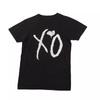 Camiseta Negra Básica con Logo XO de The Weeknd Reimpresa Talla Completa S-5XL Camiseta Unisex