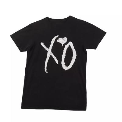 The Weeknd XO Basic Logo Nachgedrucktes Schwarzes T-Shirt Volle Größen S-5XL Unisex T-Shirt