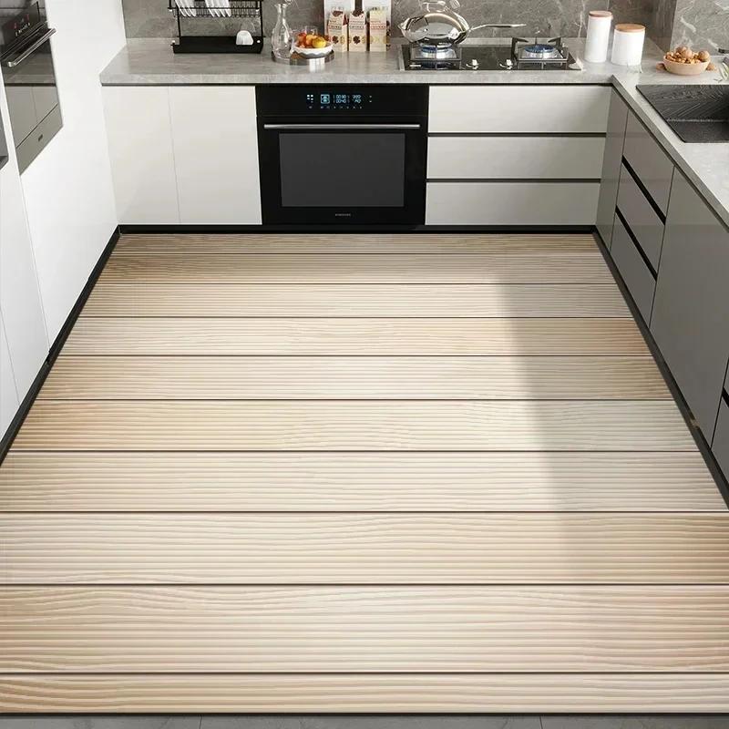 Vintage Teppich mit unregelmäßiger Holzmaserung für Wohnzimmerdekoration Sofa Tisch Großer Teppich Flur Balkon Rutschfeste Fußmatte Alfombra