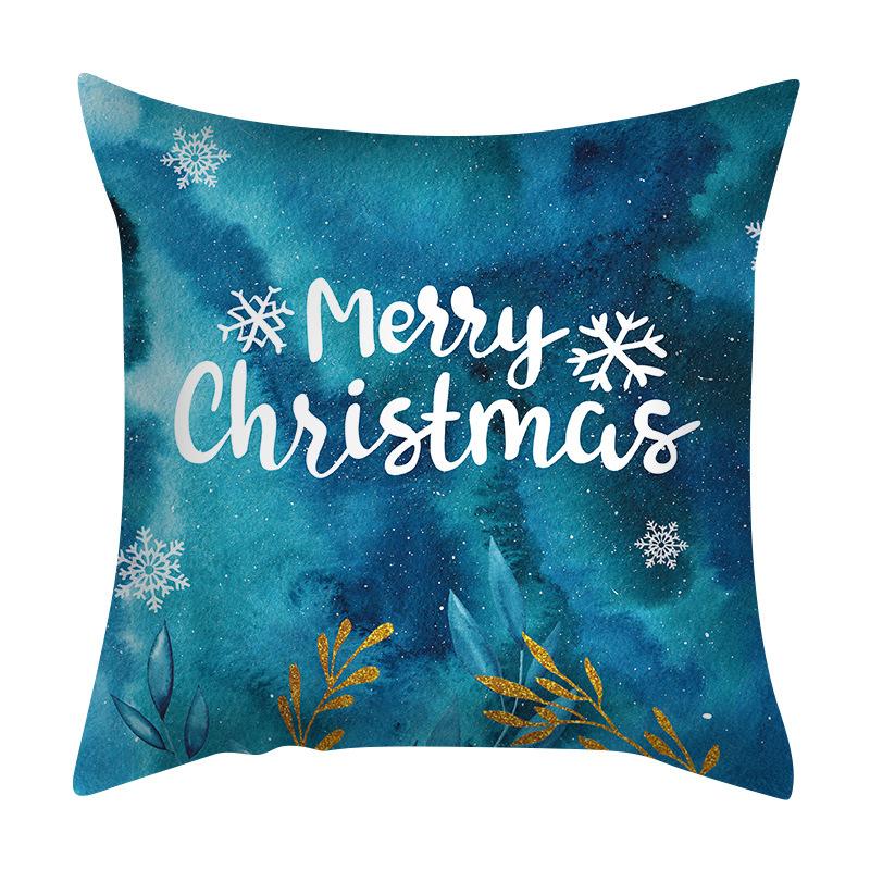 

Синяя наволочка, рождественская скандинавская трансграничная специальная подушка для гостиной, спальни 40x40cm