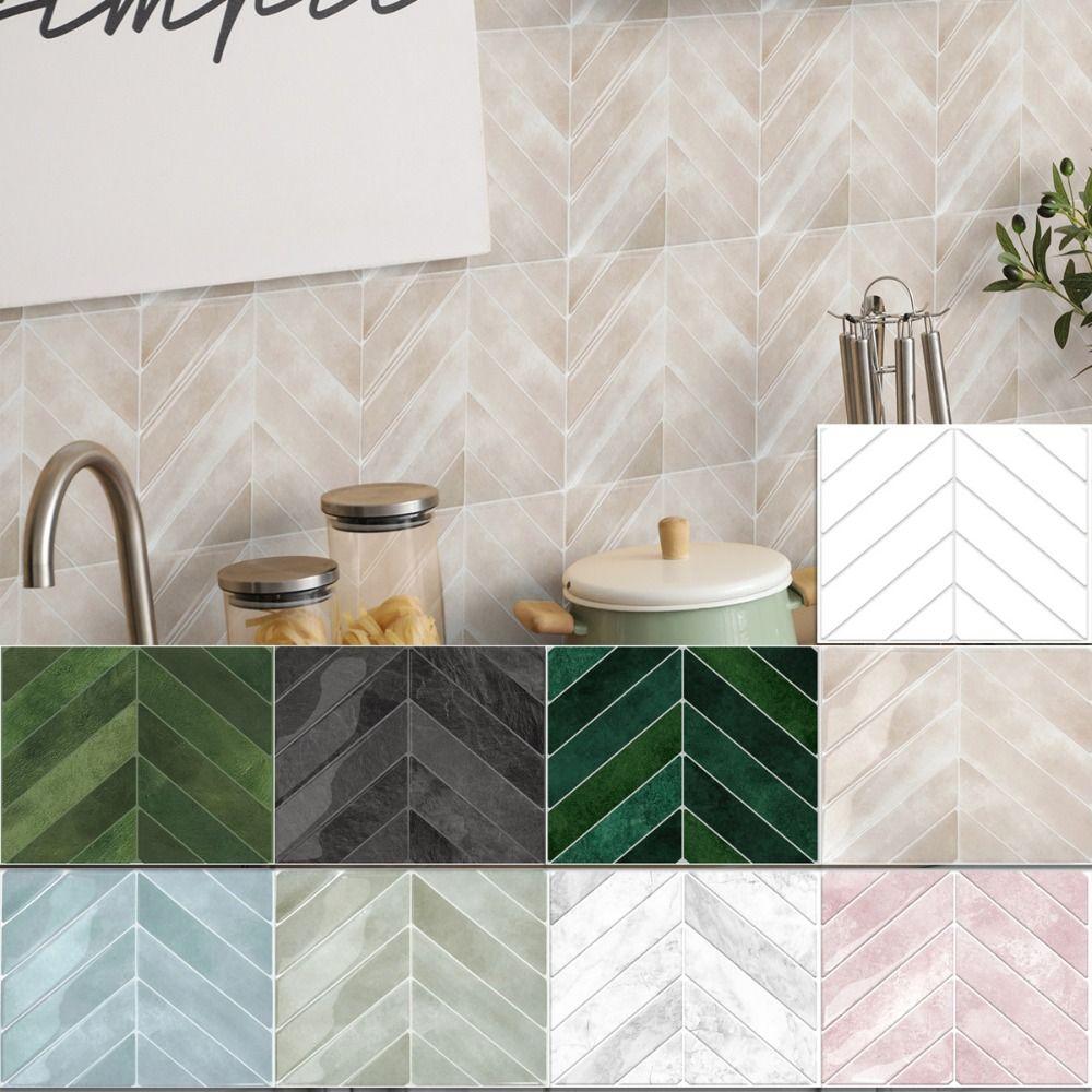 Self-adhesive Wallpaper 11.4" x 9" Stick Tile Peel and Stick Backsplash  for Kitchen Bathroom