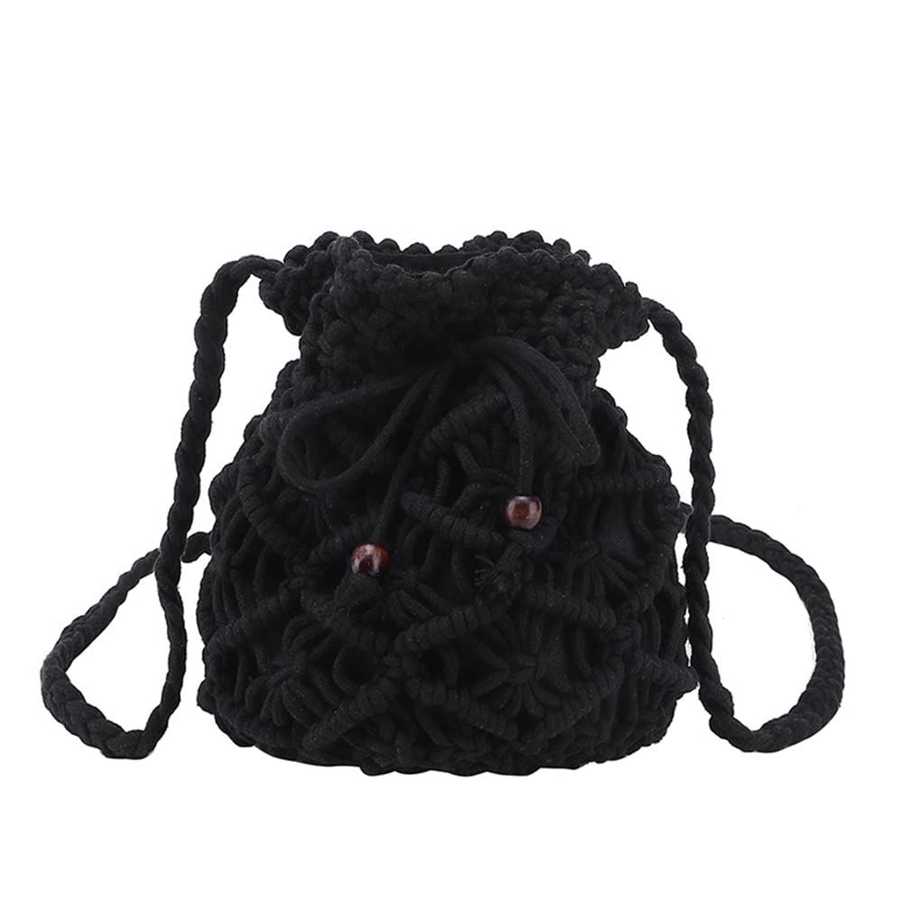 

Тканий кошик плече трикотажна сумка пляж міні шнурок феєрверк милий [NSHOP] сумка, сумка, сумка, сумка, сумка, сумка, весна, літо, маленька, легка, чорний