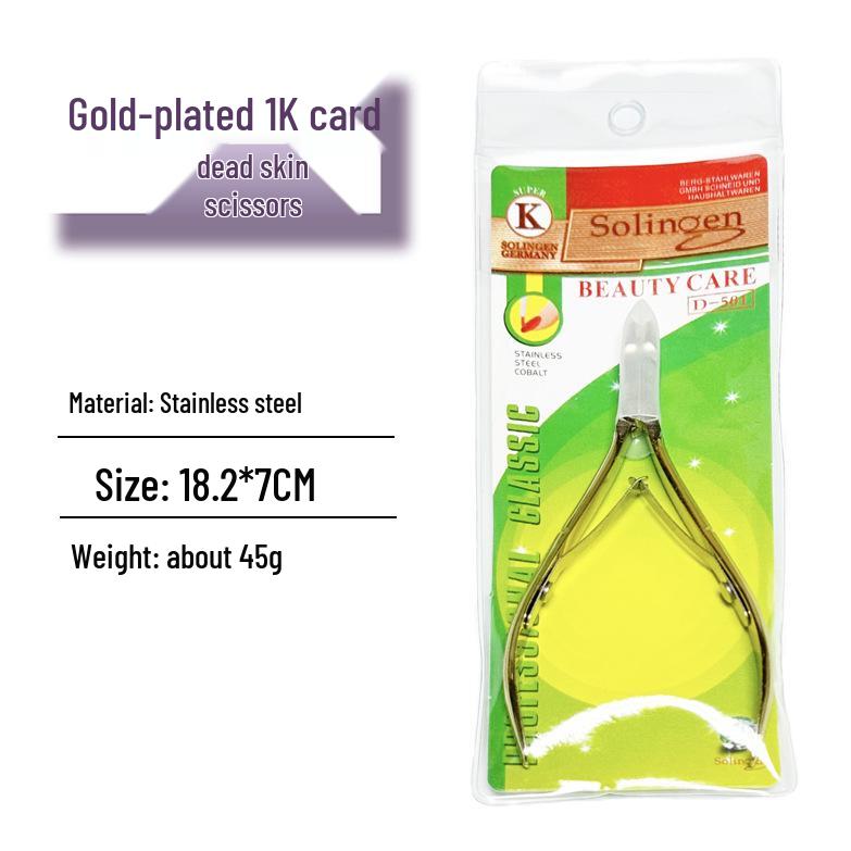 Professional Stainless Steel Cuticle Nipper D501 - Dead Skin and Hangnail Remover for Manicure and Nail Repair