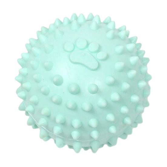 Spiky Ball Dog Toy Squeaky Dog Chew Toy Interactive Puppy Teething Toy Teeth Cleaning Toy for Training Fetch Anxiety Relief