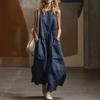 2026 European and American Cross-border Amazon Independent Station Spring and Summer New Loose Sleeveless Three-dimensional Pocket Dress