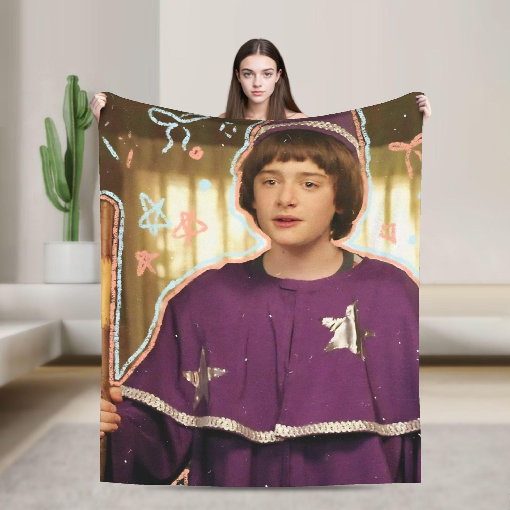 

Will byers Horror TV Warm Comfy Blanket For Bedroom Graphic Throw Blanket Autumn Camping Flannel Bedspread 75x100cm (30x40inch)