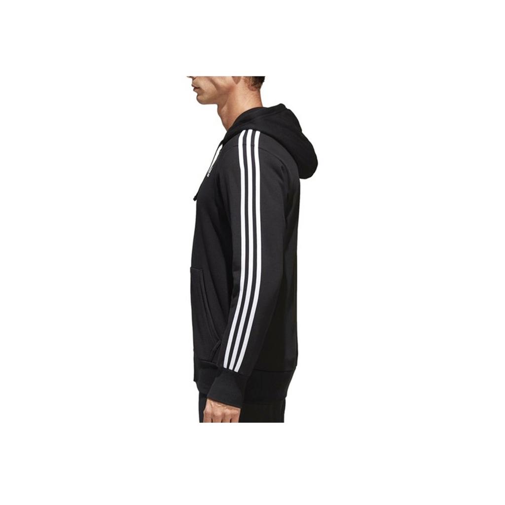 adidas Klassische Sport-Kapuzenjacke mit drei Streifen für Herren Oberbekleidung Schwarz S98786