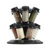 Spice Organiser Set Rotating Chrome Designs Detachable Lids Seasoning Rack For Cooking Baking Essential