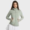 Winter Yoga Clothing Top Outdoor Sports Running Jacket Women Fall and Winter Fleece Cardigan Slim-Fit Hood Sweatshirt Women