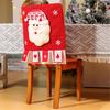 Chair Covers Dining Room Chair Back Cover Slipcover Santa Snowman Elk Pattern for Christmas Holiday Festival Decoration